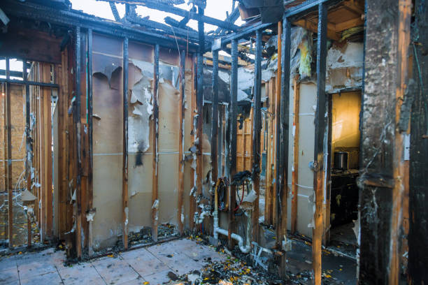 Professional Fire Damage Removal technician working in Lithopolis, OH
